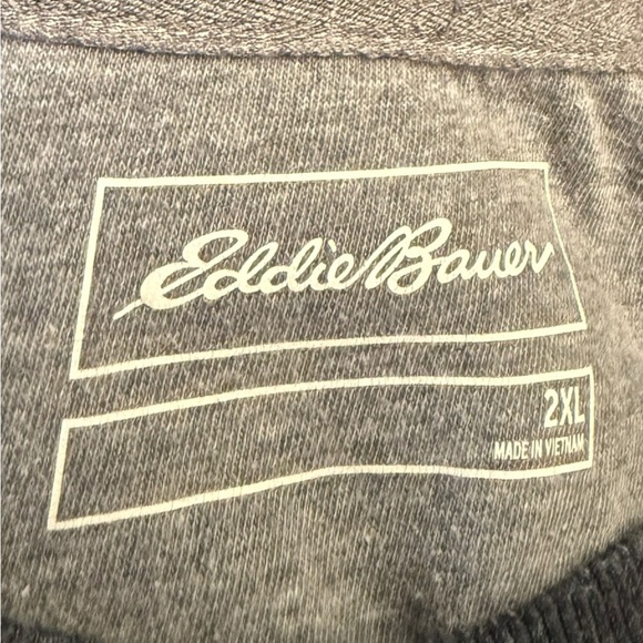 Eddie Bauer Waffle Knit Crewneck Charcoal Grey 2XL - Picture 4 of 8